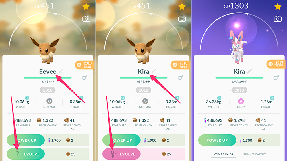 How do I evolve my Eevee to Sylveon without the name trick? Have